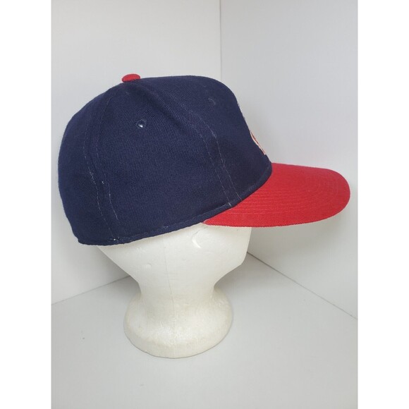 Vtg Cleveland Indians Chief Wahoo Logo Baseball Hat Wool MLB Snapback Cap Sz 7 - Picture 5 of 10